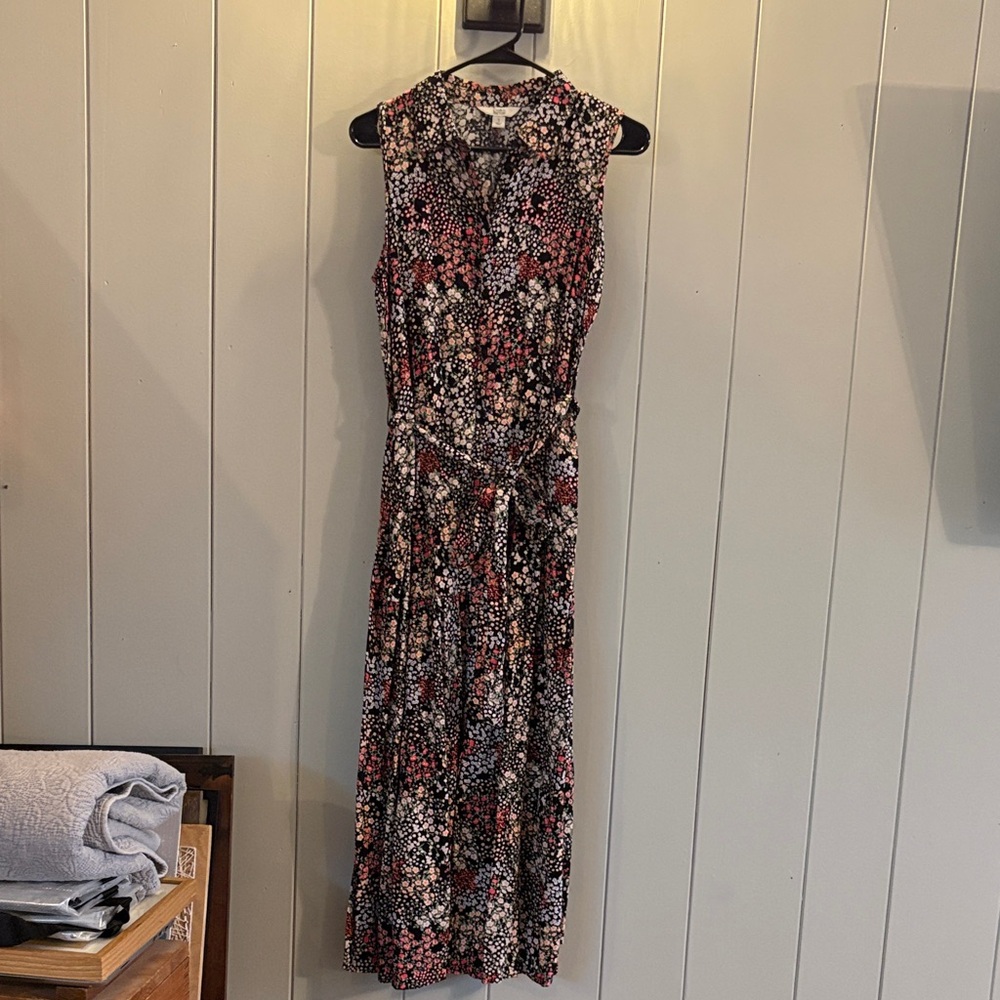 Croft & Barrow Floral Sleeveless Dress with pockets Size S